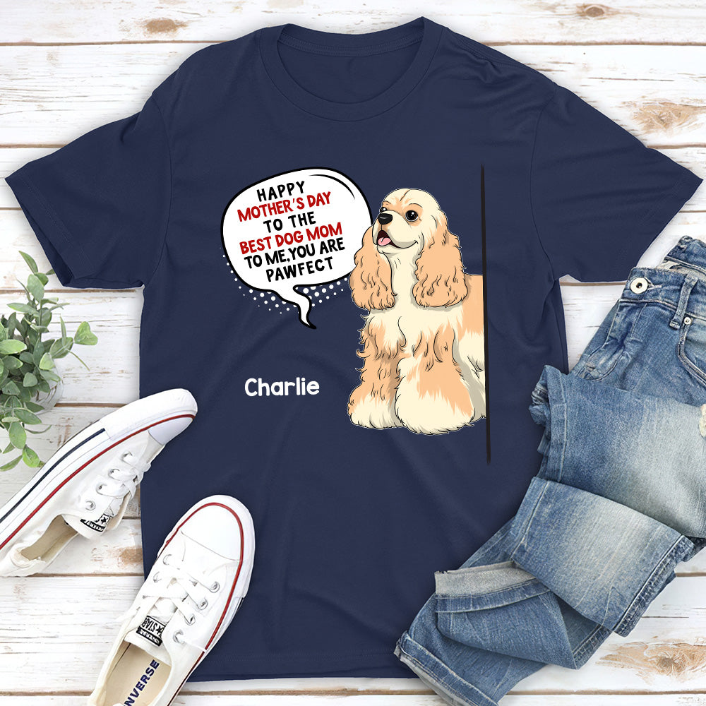 Pawfect Customizable Unisex Dog Mom T-shirt - Ideal Gift for Pet Lovers