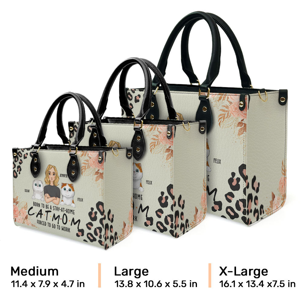 Stay At Home - Customizable Personalized Leather Handbag for Fur Baby Lovers