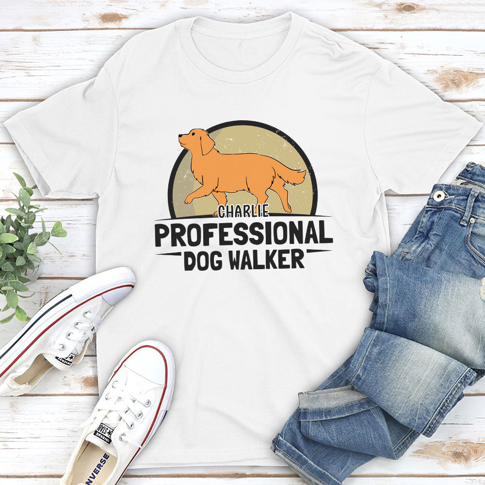 Customizable Unisex Full-Time Dog Walker T-Shirt - Ideal Gift for Pet Lovers