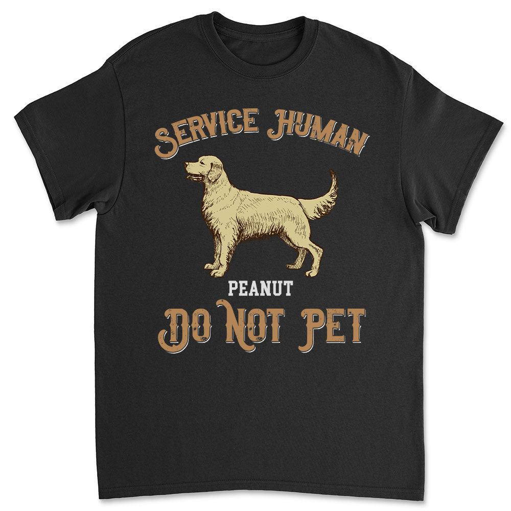 Vintage Service Human - Personalized Unisex Pet Lover T-shirt