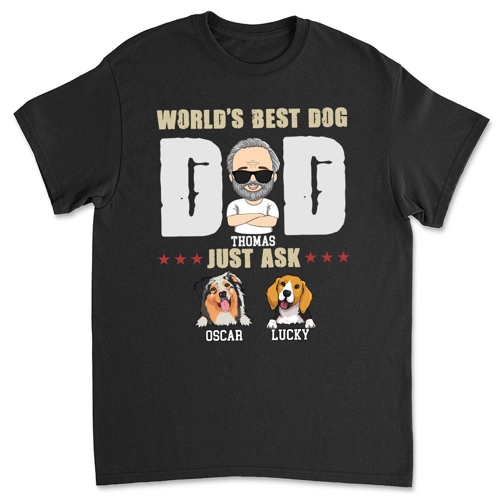 Customizable World's Best Dog Dad Unisex T-shirt - Ideal Gift for Pet Lovers