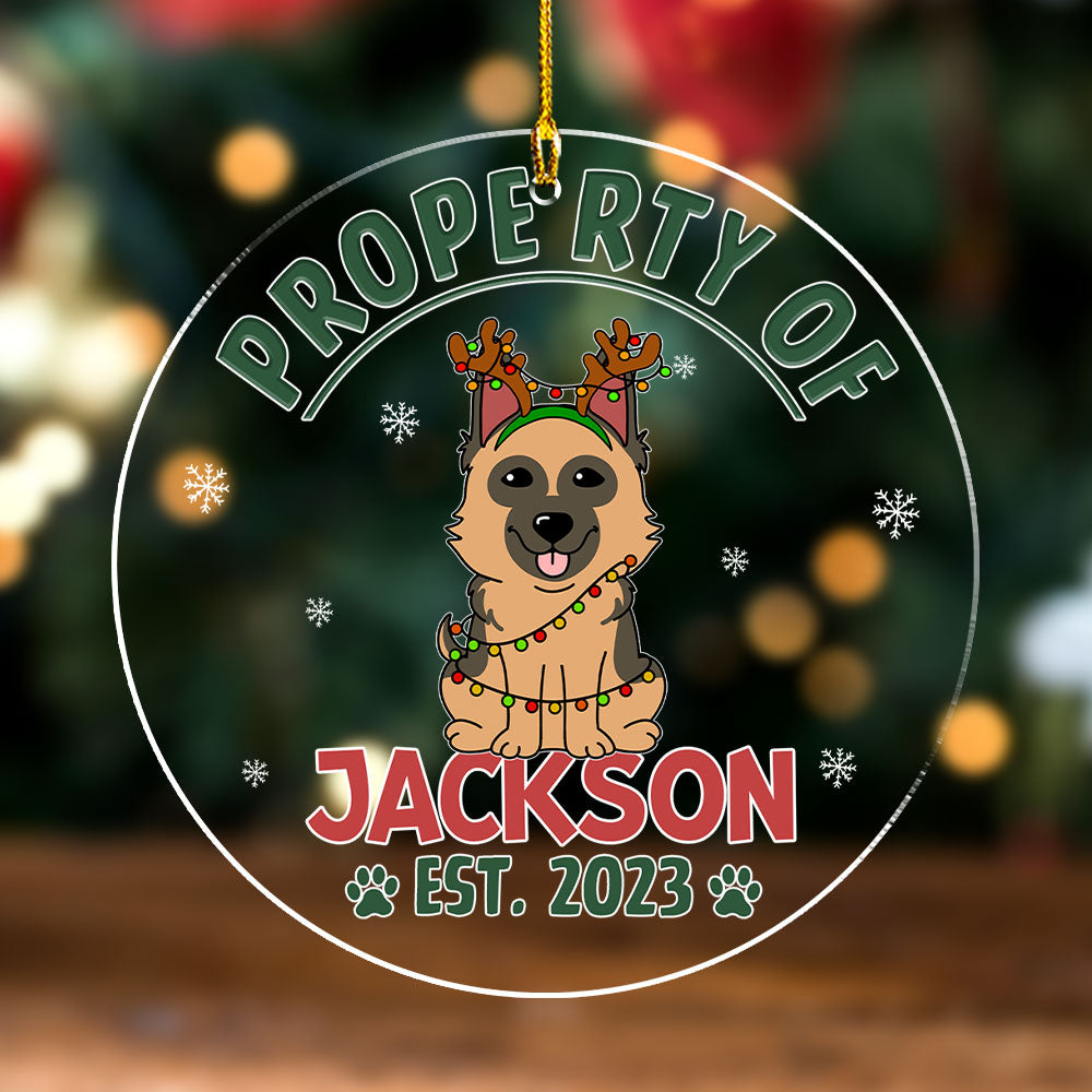 Simple Dog's Personalized Custom Acrylic Christmas Ornament