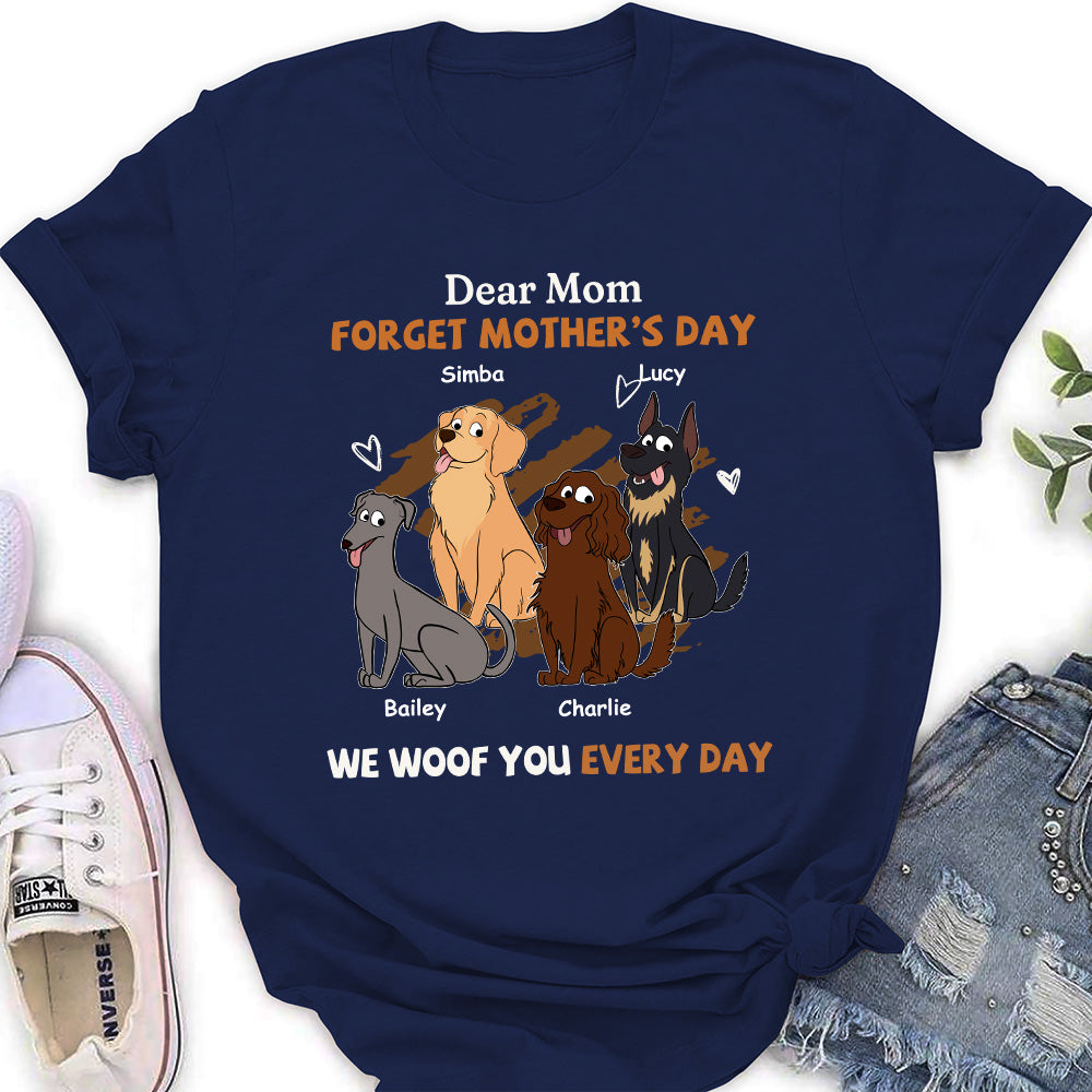 Daily Woof for Mom - Personalized Custom Women's Pet Lover T-shirt