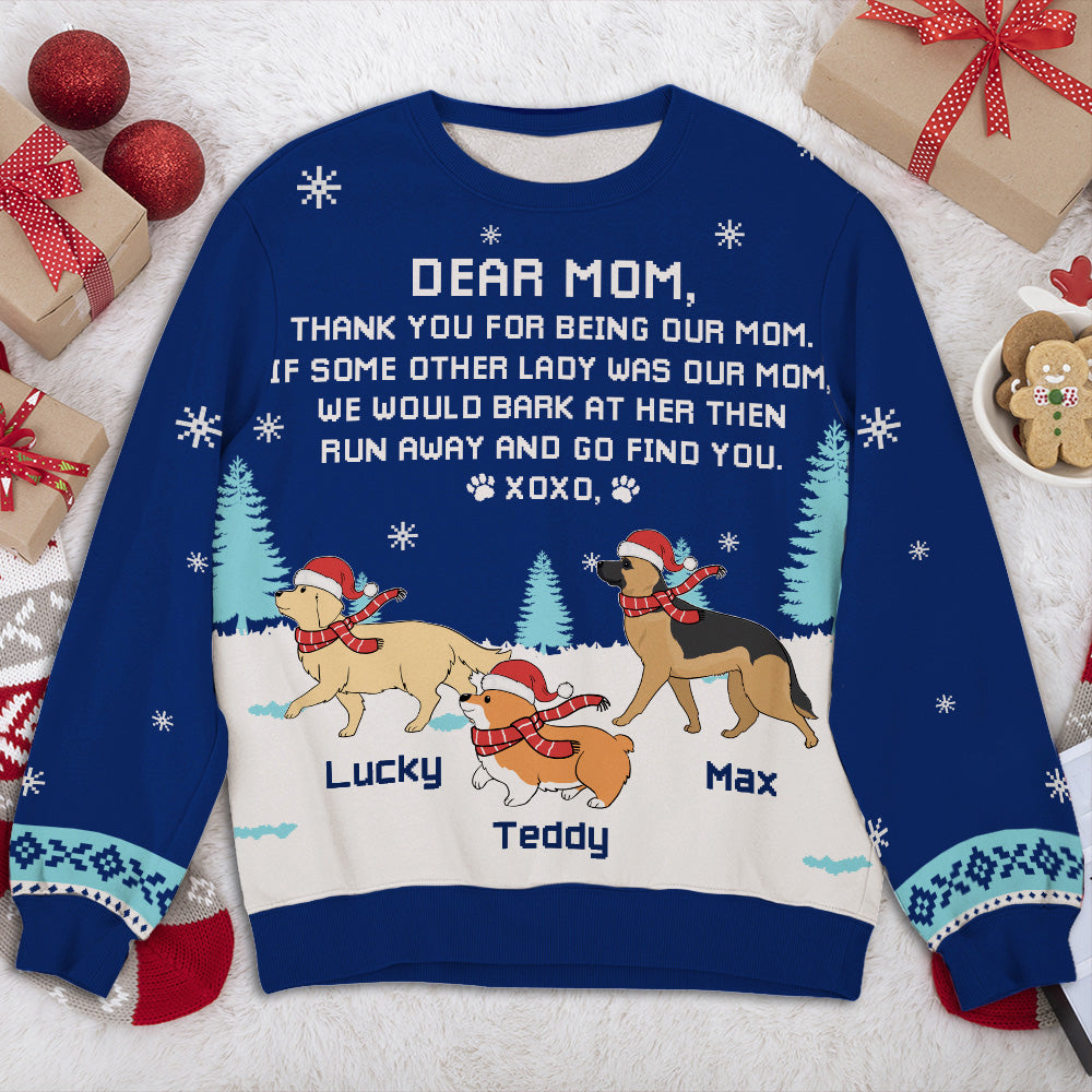 Dear Dad Mom Xoxo - Customizable All-Over Print Sweatshirt for Pet Lovers