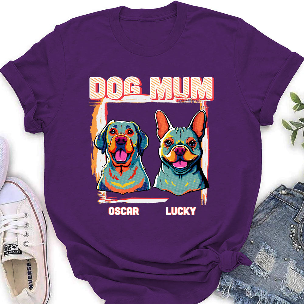 Personalized Pop Art Cool Dad/Mom Women's T-shirt - Ideal Gift for Pet Lovers