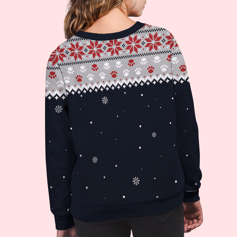Personalized Christmas Dog Mom/Dad All-Over-Print Custom Sweatshirt