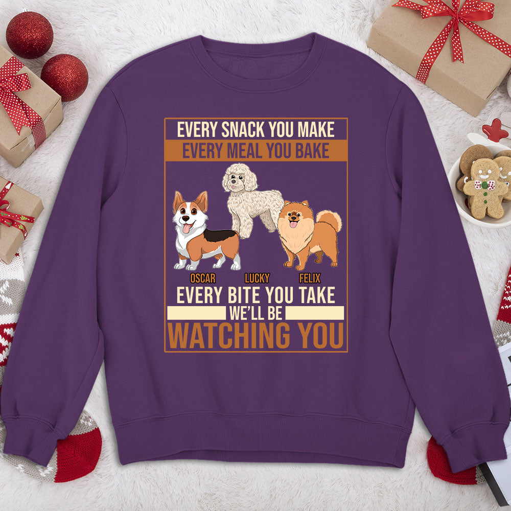 Personalized Custom Snack and Meal Themed Sweatshirt for Pet Lovers
