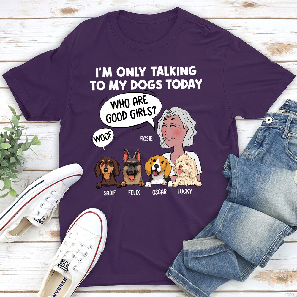 Personalized Talking To My Dog Unisex T-shirt - Ideal Gift for Pet Lovers