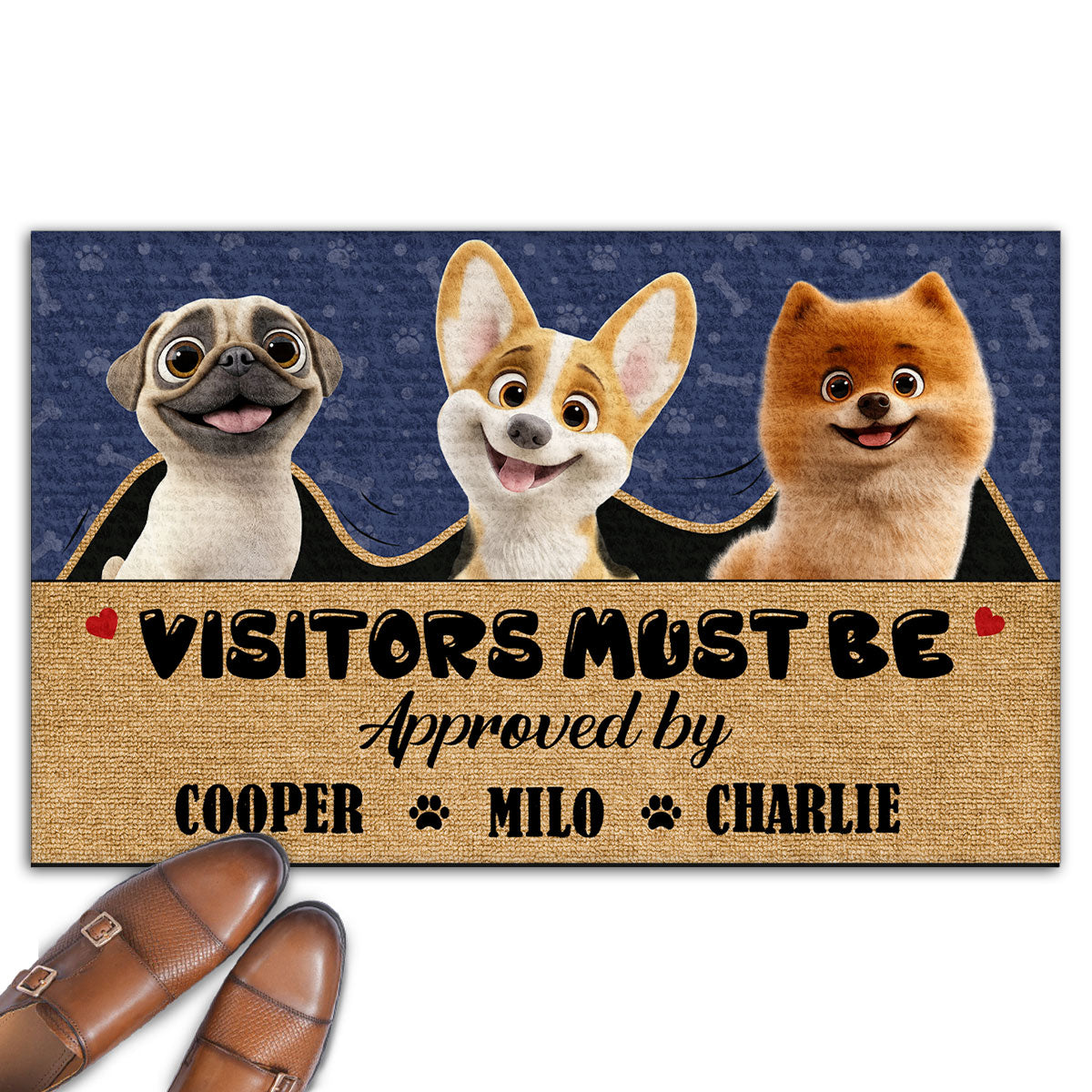 Dogs Approved! Personalized Custom Doormat for Pet Lovers