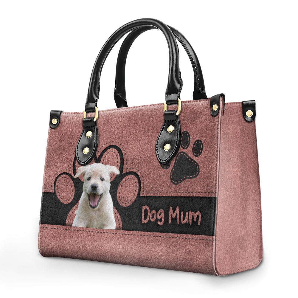 Fur Mom Elegant - Personalized Custom Leather Handbag for Pet Lovers