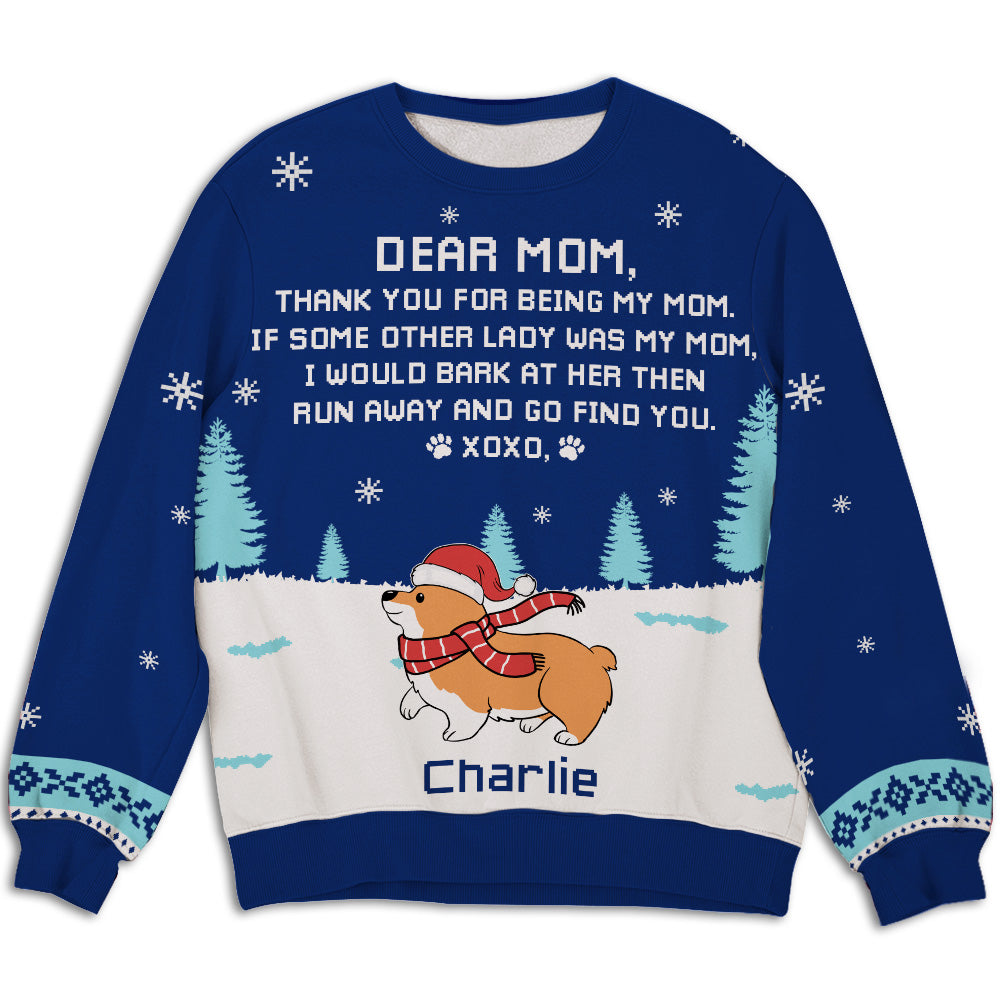 Dear Dad Mom Xoxo - Customizable All-Over Print Sweatshirt for Pet Lovers