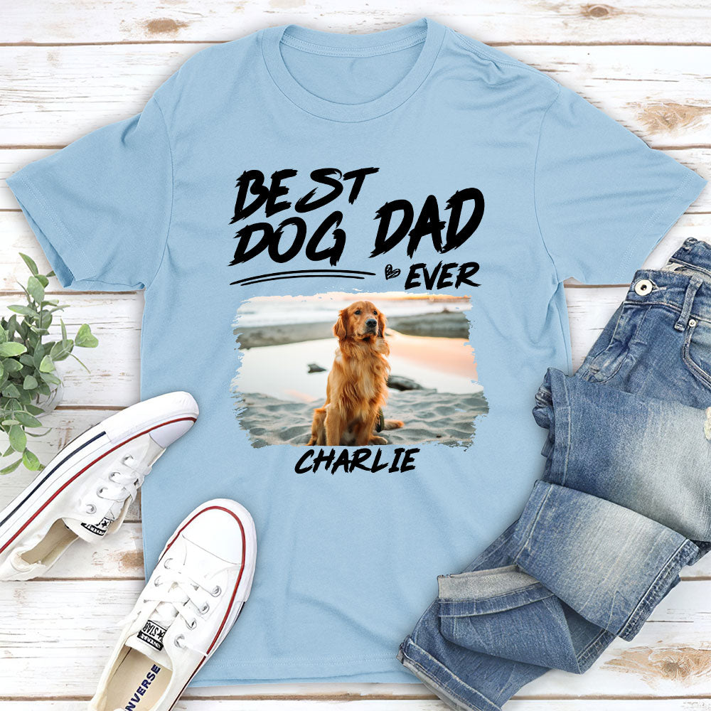 Personalized Custom Unisex 'My Best Dog Dad' T-shirt - Ideal Gift for Pet Lovers