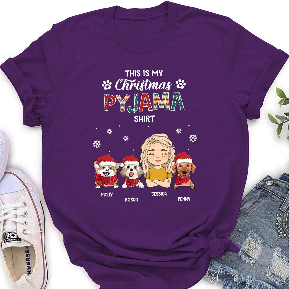 Personalized Christmas Pajama Shirt for Women - Ideal Gift for Pet Lovers