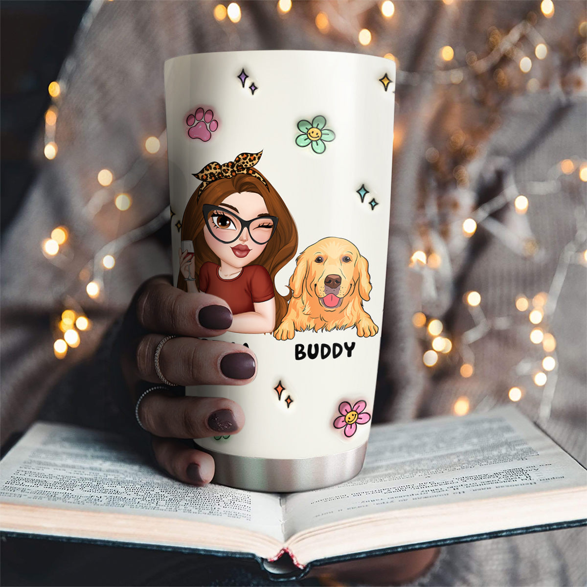Personalized 3D Inflated Effect Tumbler: A Must - Have for Proud Dog Moms