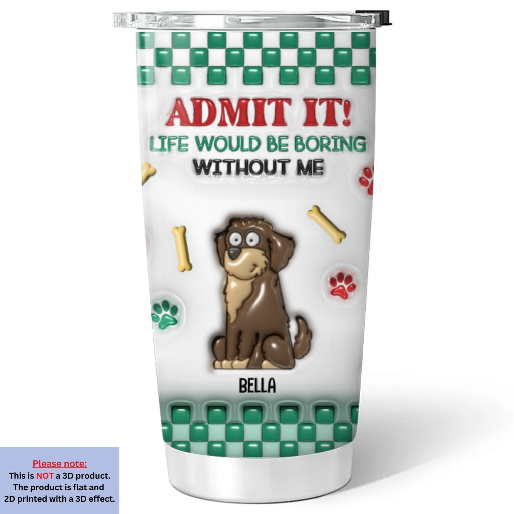 Personalized 3D Inflated Effect Tumbler: Stand Out from the Boring