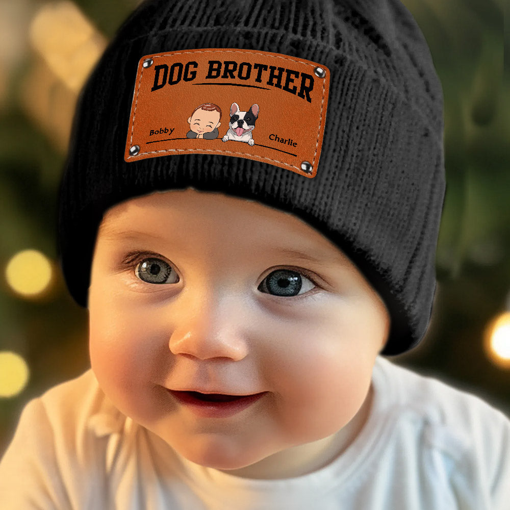 Dog Sister - Customizable Personalized Baby Beanie for Fall and Winter