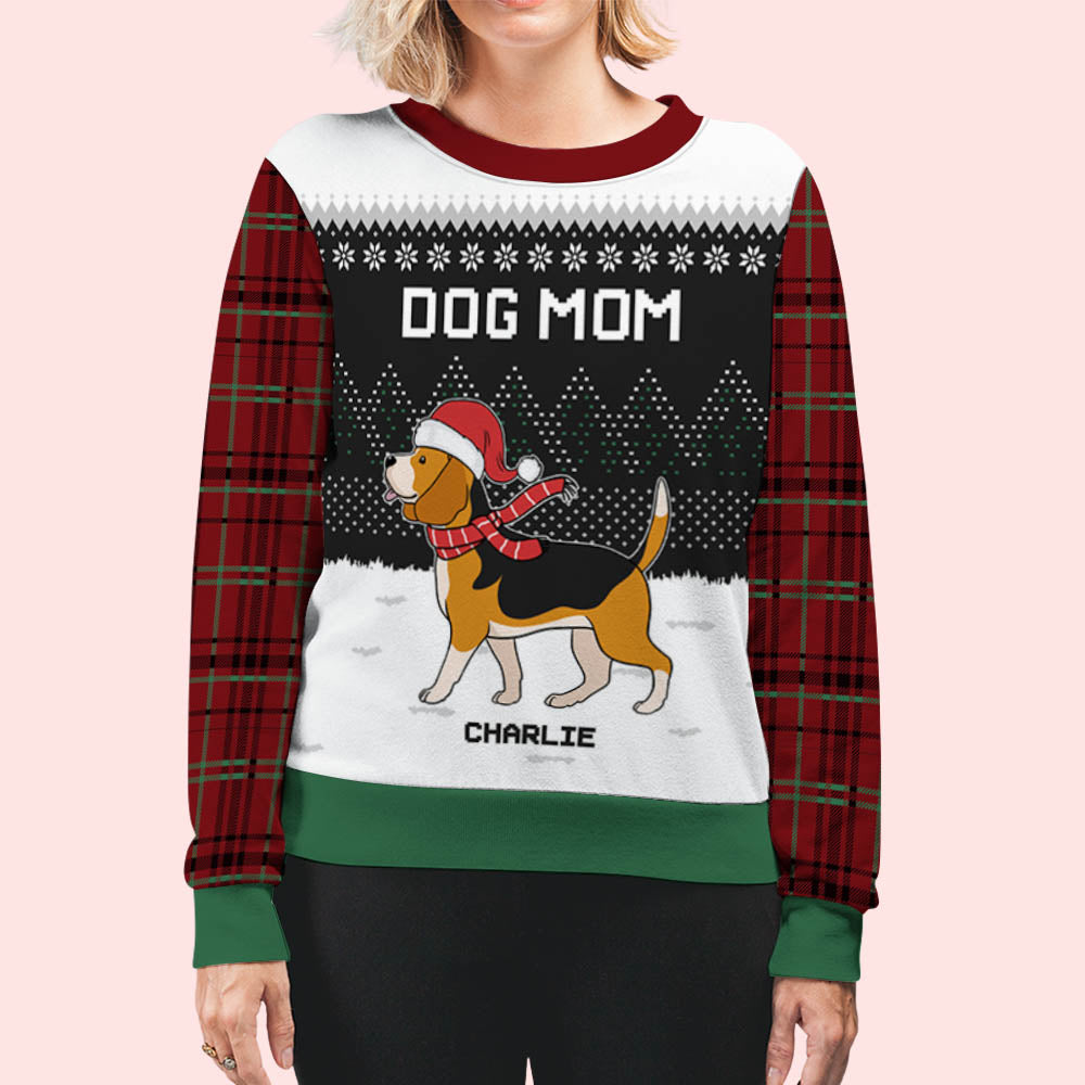 Personalized Custom All-Over-Print Dog Winter Night Sweatshirt