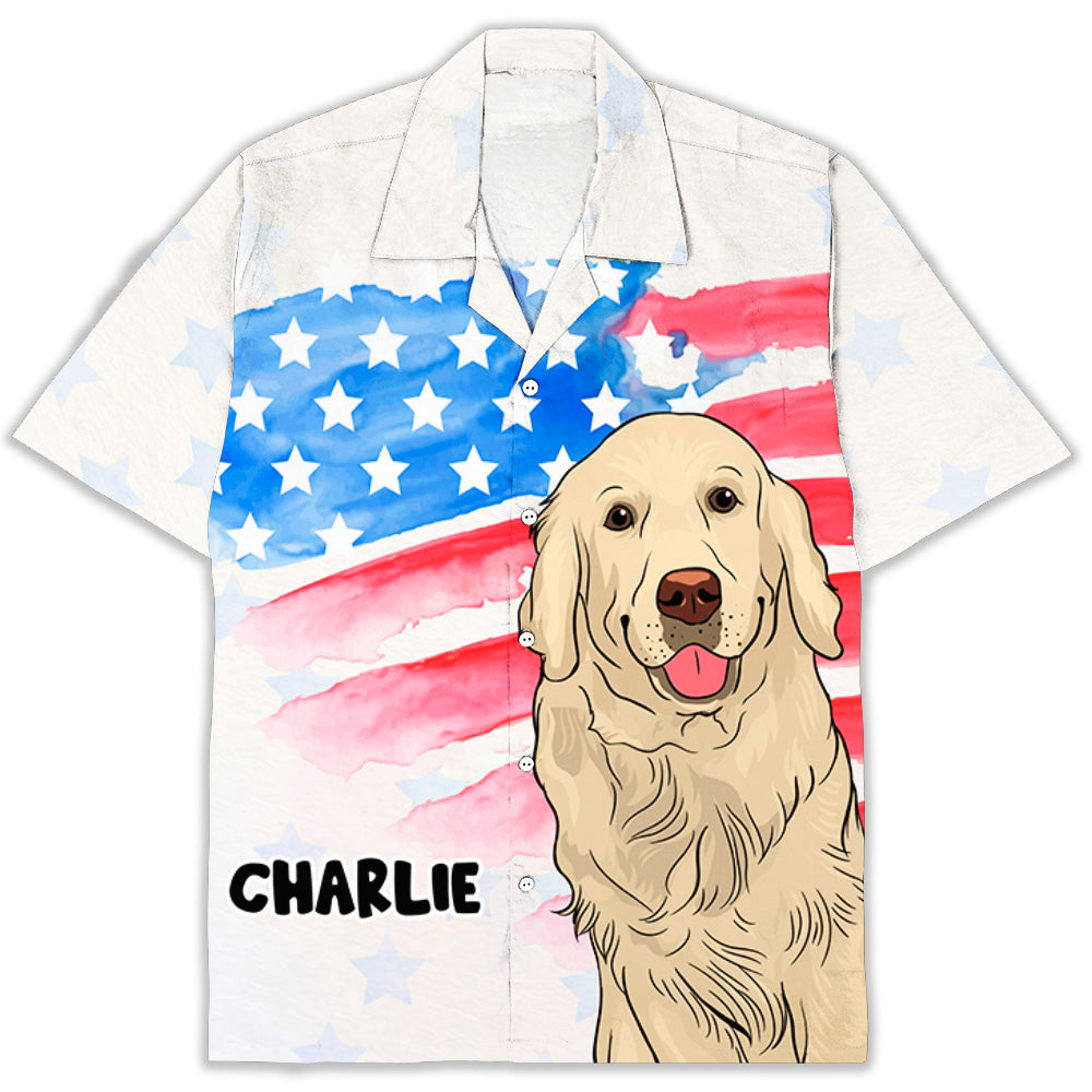4th Of July Personalized Custom Hawaiian Shirt for Dogs - Unique Pet Lover's Gift