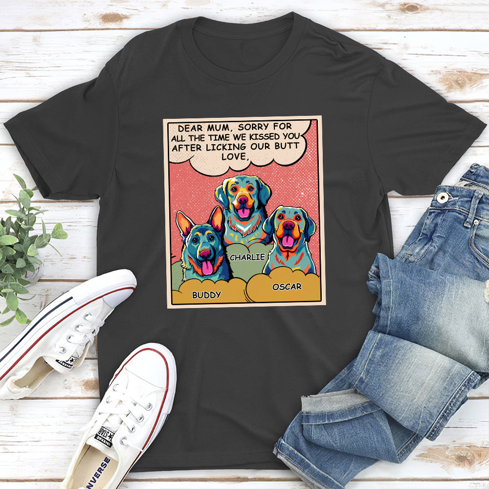 Personalized Dog Kissing Unisex T-shirt - Ideal Gift for Pet Lovers