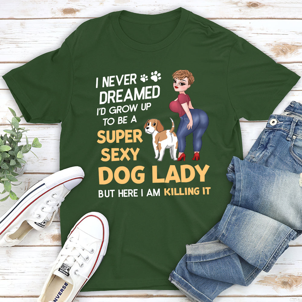 Personalized Custom Unisex Sexy Dog Lady T-shirt - Ideal Gift for Pet Lovers