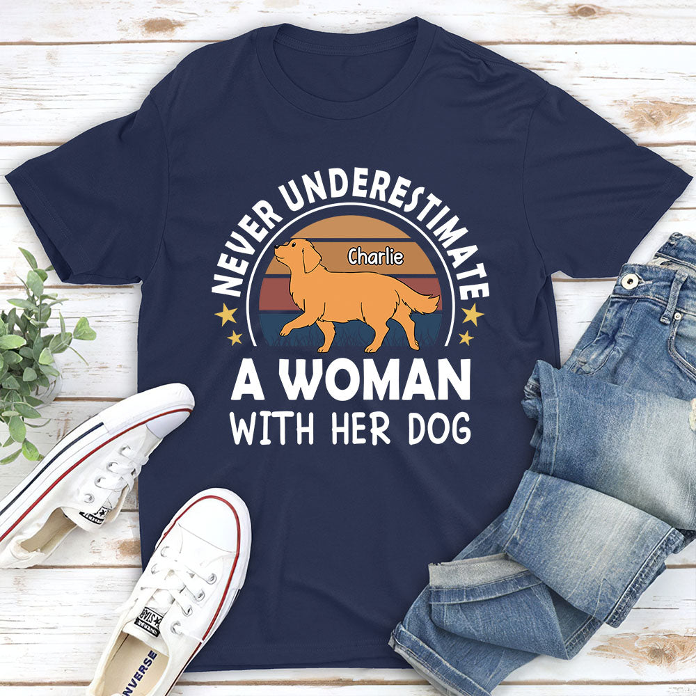 Personalized Unisex 'Woman With Dogs' T-shirt - Ideal Gift for Pet Lovers