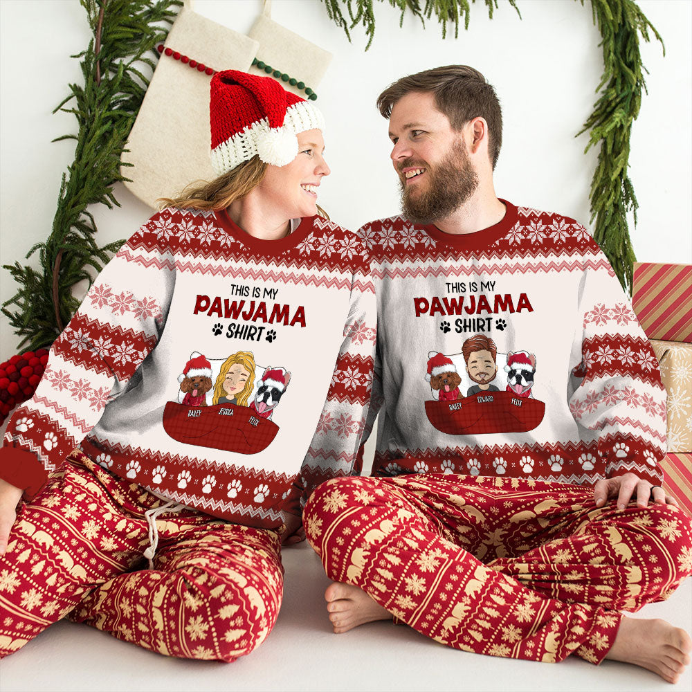 Customizable Pawjama All-Over-Print Personalized Sweatshirt - Ideal Gift for Pet Lovers