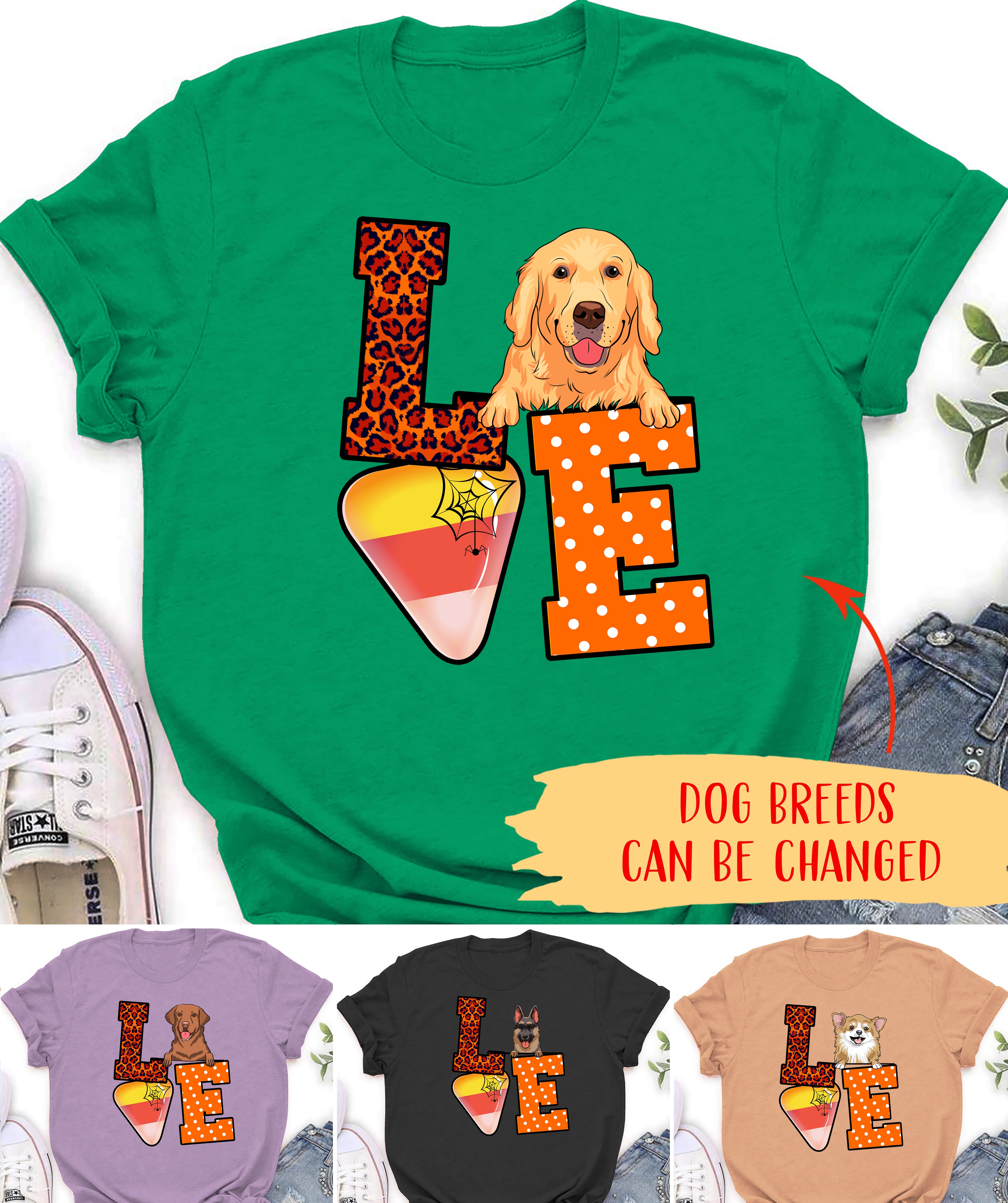 Halloween-Inspired Personalized Unisex Premium Dog Lover T-Shirt