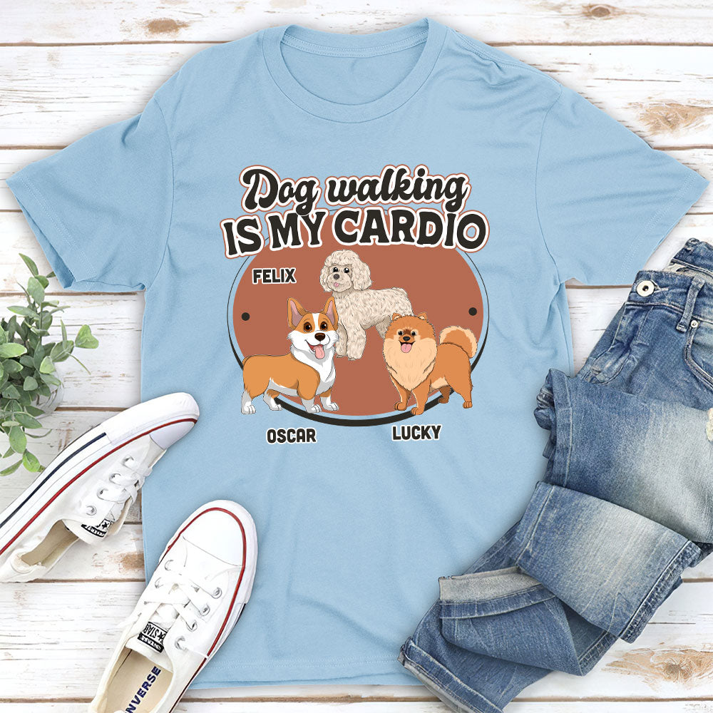 Personalized Custom Unisex Dog Walking T-shirt - Ideal Gift for Pet Lovers