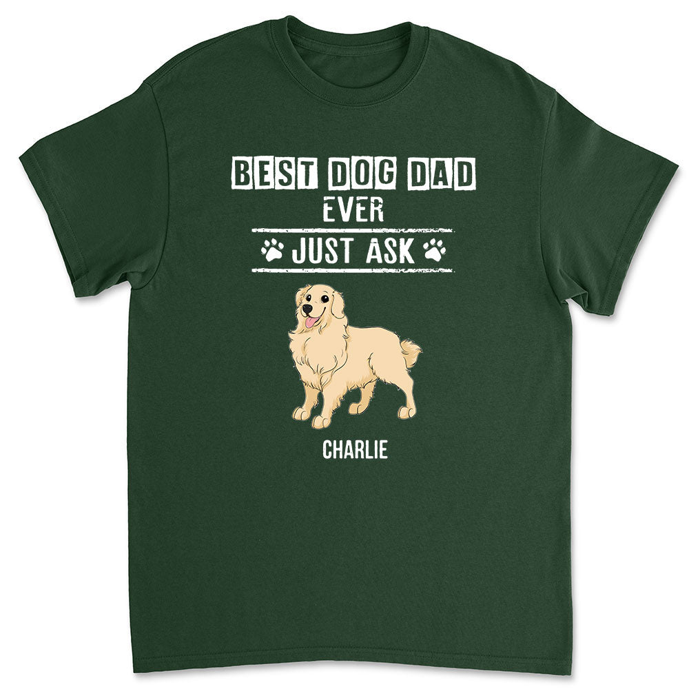 Best Dad Look - Personalized Custom Unisex T - shirt for Pet Lovers