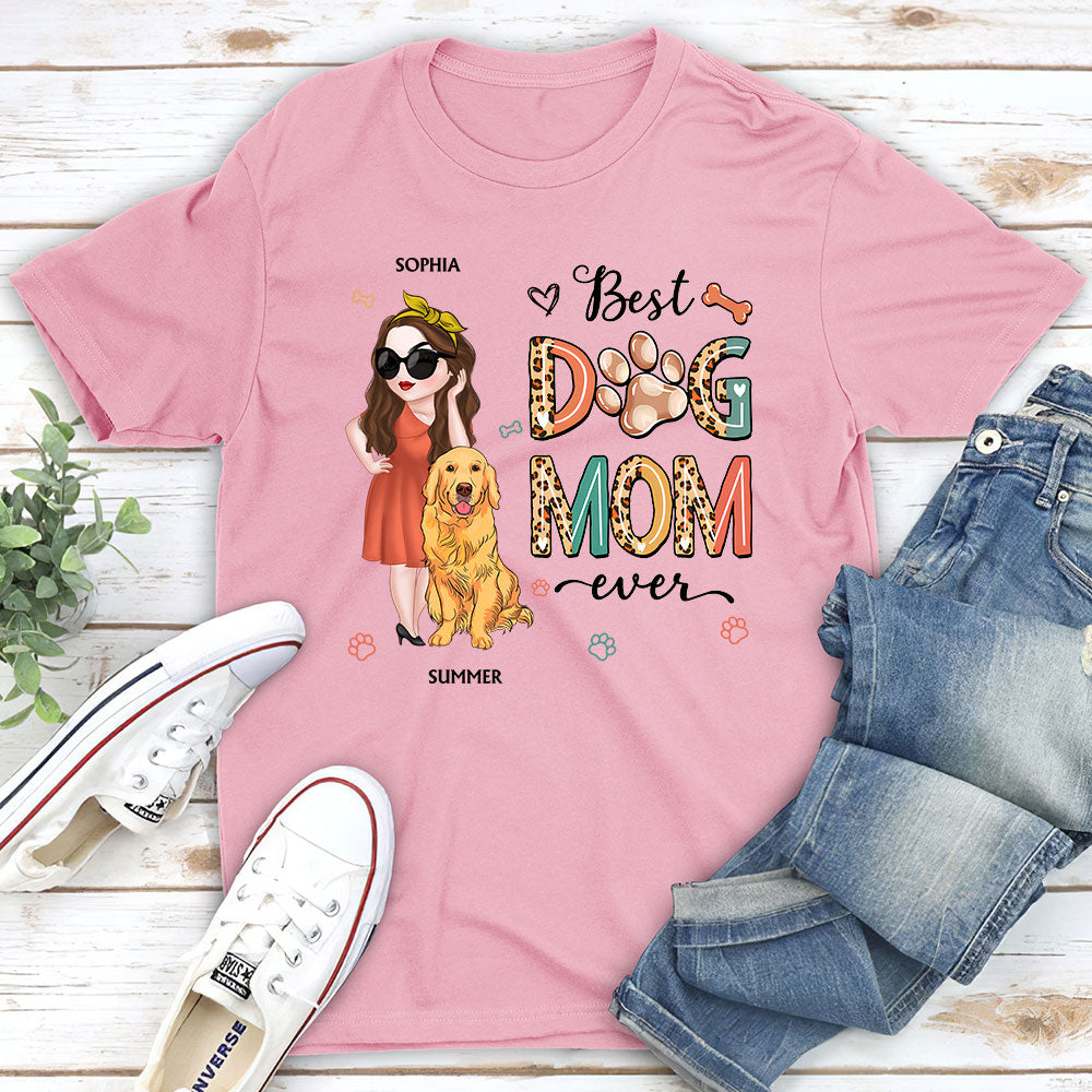 Top - Rated Personalized Custom Unisex 'Best Dog Mom Ever' T - shirt