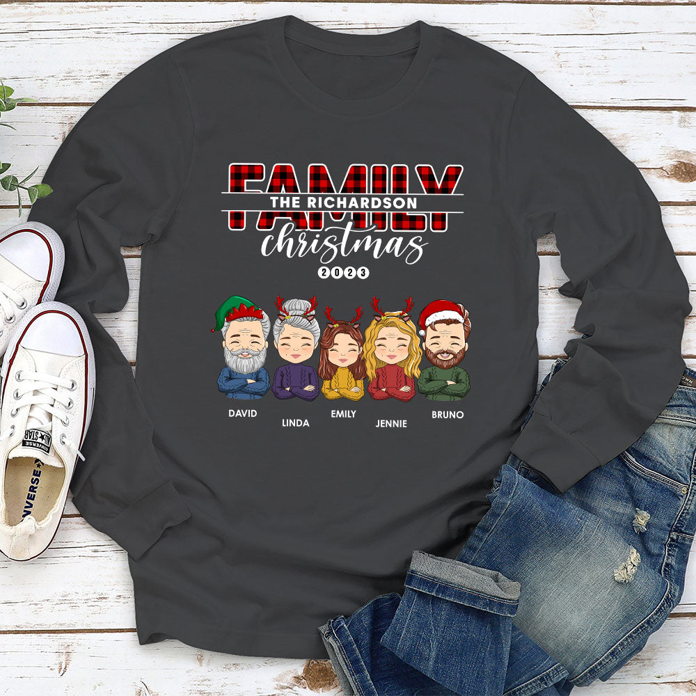 2023 Customizable Personalized Long Sleeve T-shirt for Families and Pet Lovers
