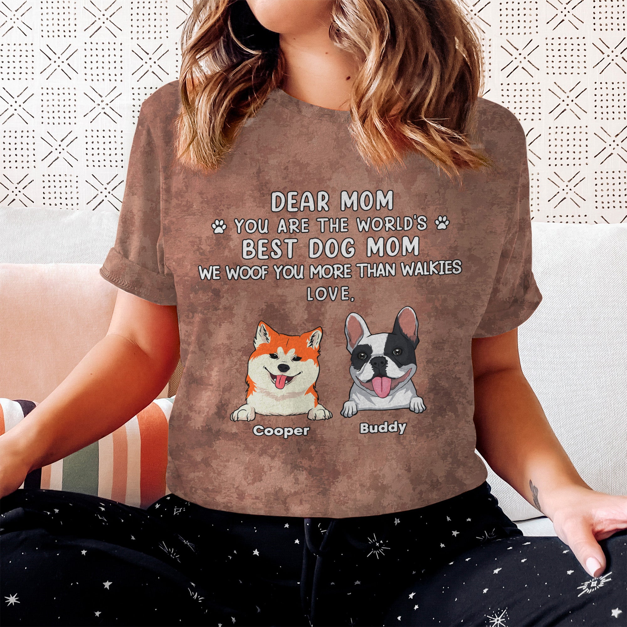 World's Finest Personalized All-over-print Dog Dad T-shirt