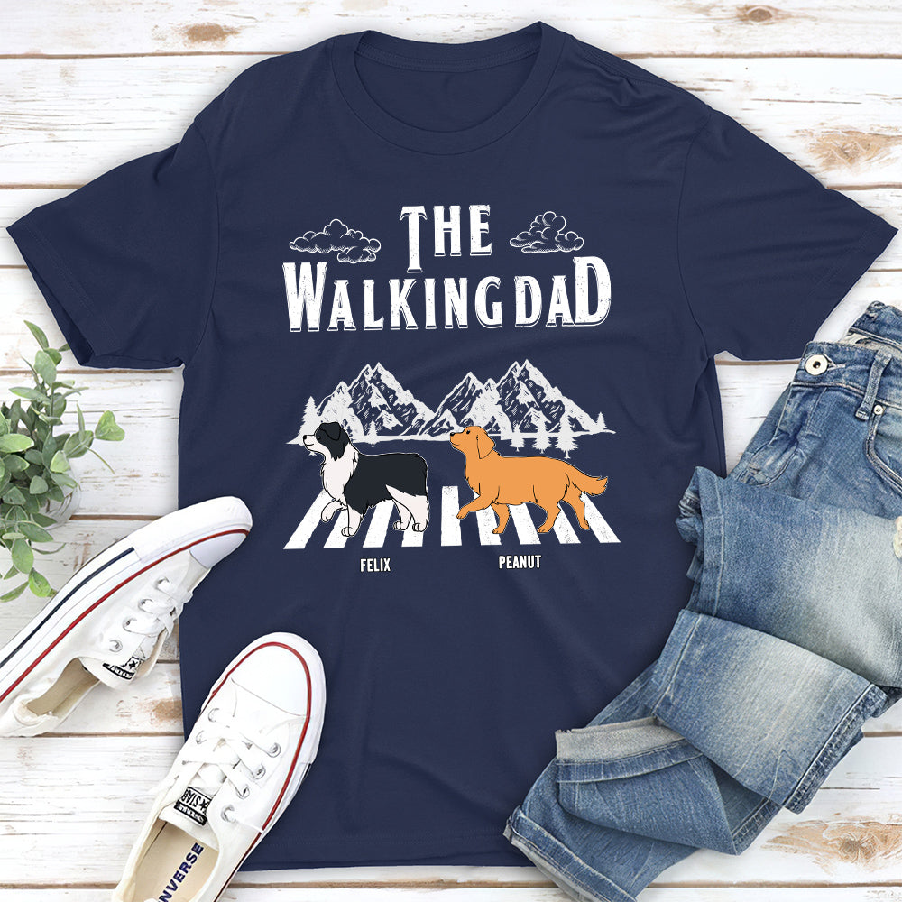 Personalized The Walking Dad Unisex T-shirt - Ideal Gift for Pet Lovers