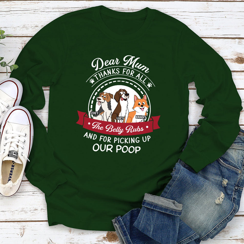 Dear Mom Thanks - Personalized Custom Long Sleeve Pet Lover T-shirt