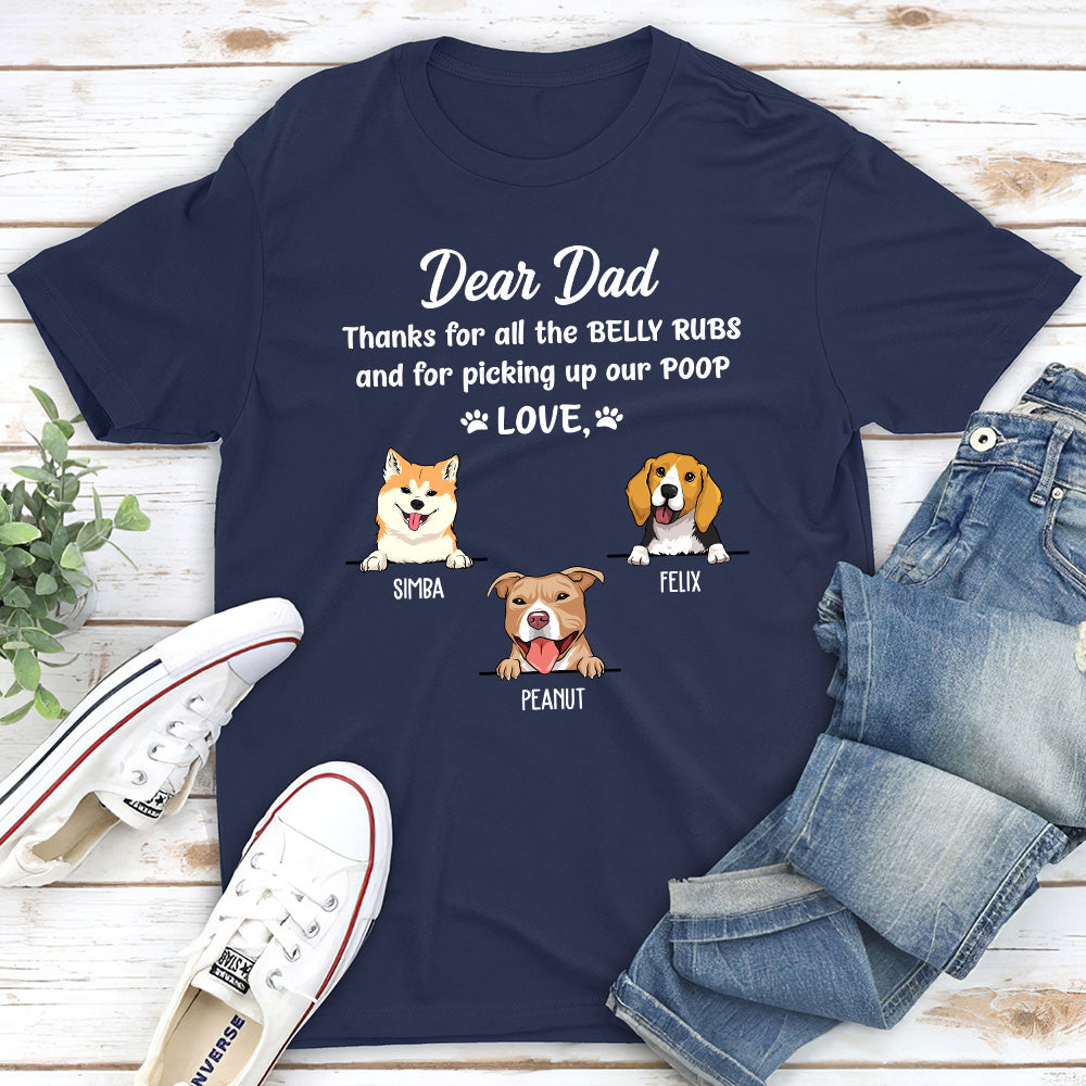 Personalized Custom Unisex Belly Rubs T-shirt - Ideal Gift for Pet Lovers