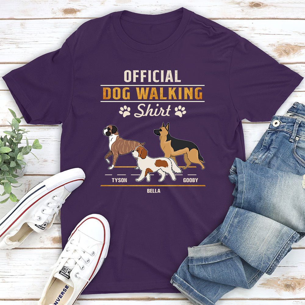 Customizable Unisex Official Walking Personalized T-shirt - Ideal Gift for Pet Lovers