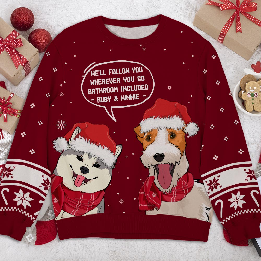 Follow You - Customizable All-Over-Print Personalized Sweatshirt for Pet Lovers