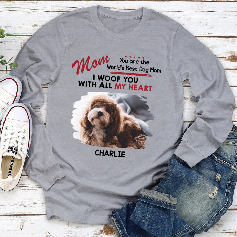 Woof All Heart - Customizable Personalized Long Sleeve Pet Lover T-shirt