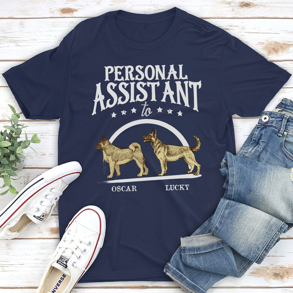 Personalized Dog Personal Assistant Unisex T - shirt: Ideal Gift for Pet Lovers