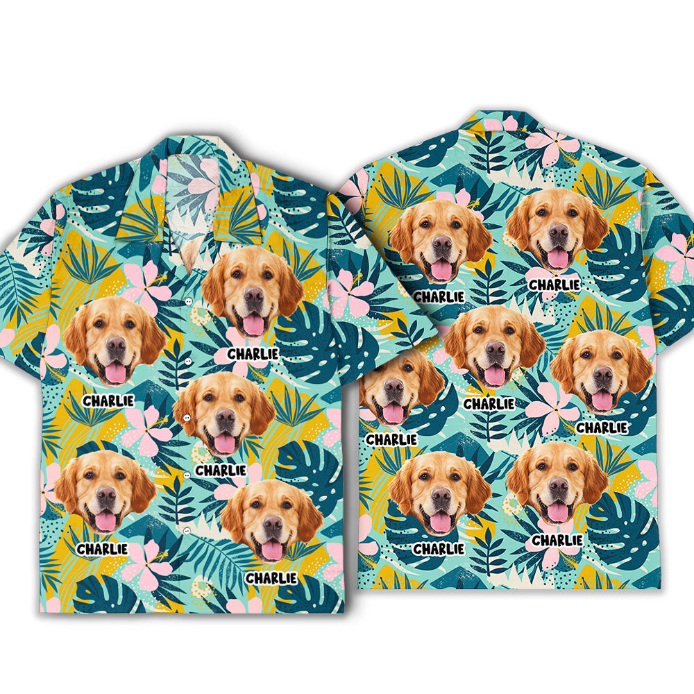 Personalized Tropical Flower Dog Hawaiian Shirt - Ideal Gift for Pet Lovers