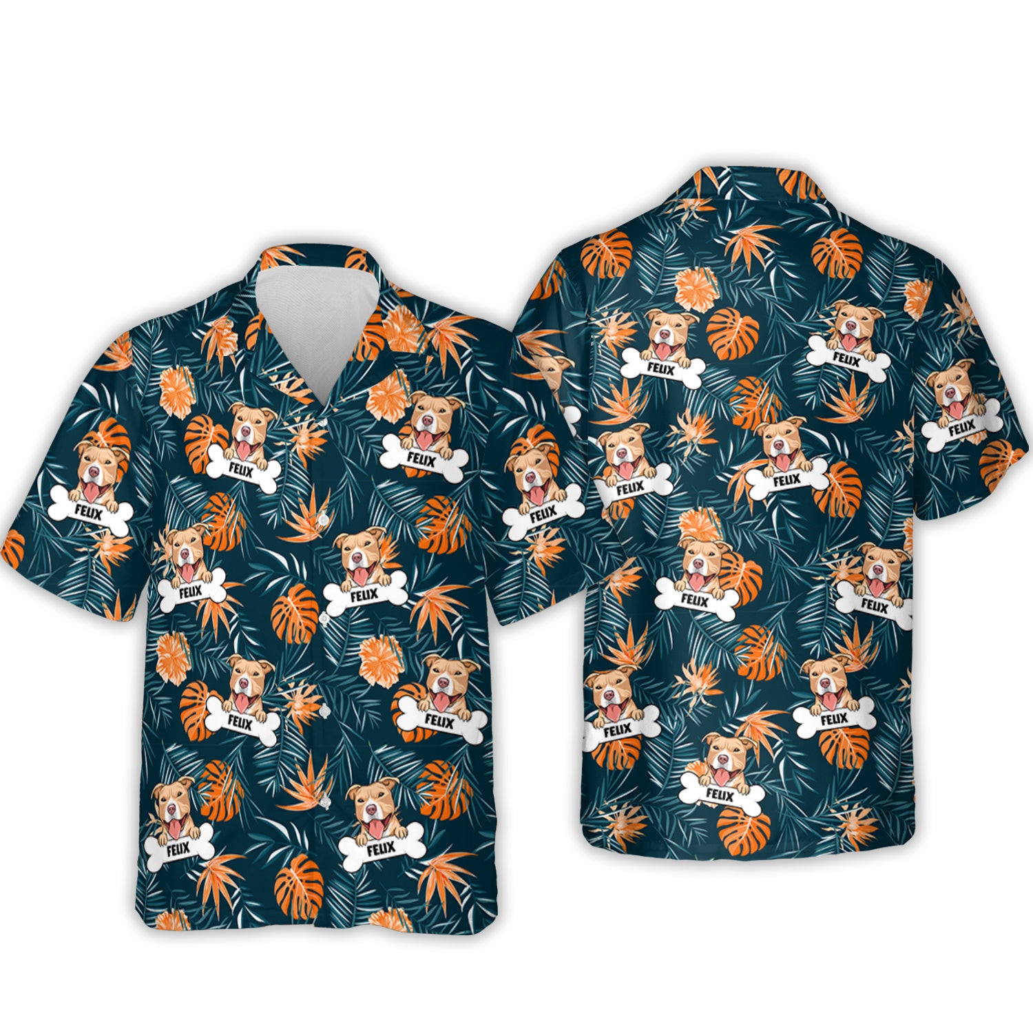 Customizable Dog Peeking Hawaiian Shirt - Ideal Gift for Pet Lovers