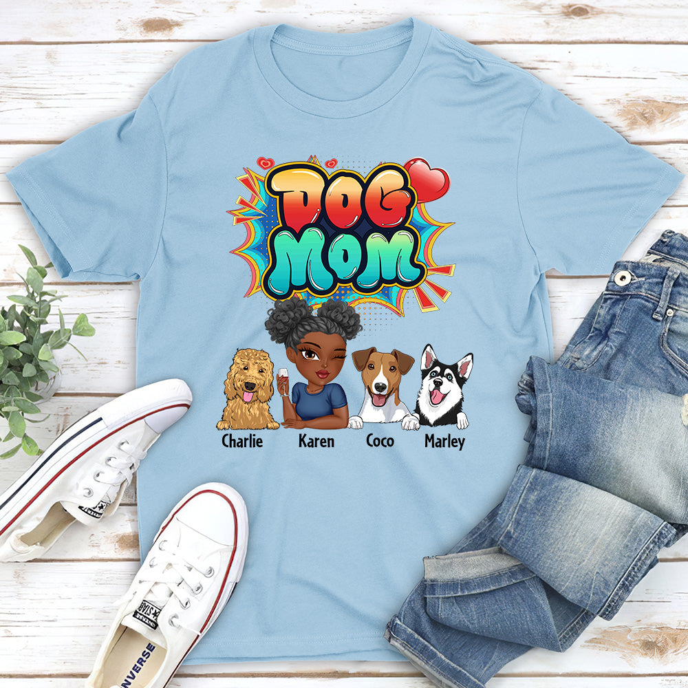 Sweet Dog Mom - Personalized Custom Unisex Cotton T-Shirt for Pet Lovers