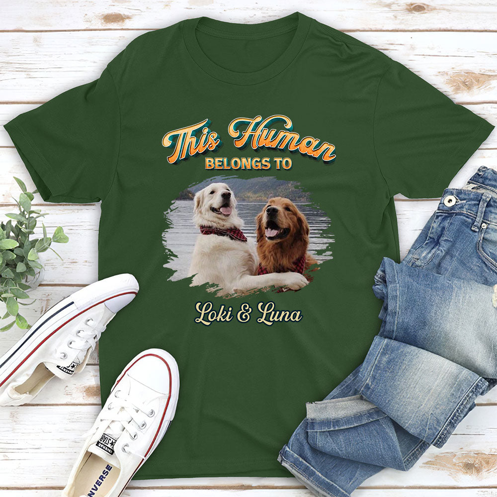 Belongs To Dog Vintage Personalized Custom Unisex Pet Lover's T-shirt