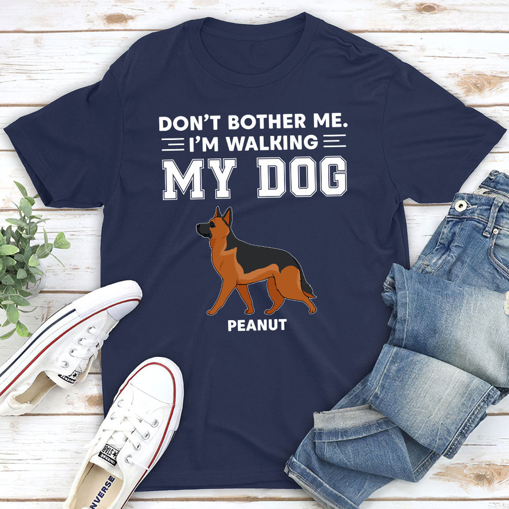 Exclusive Personalized Unisex 'Don't Bother Me' T-shirt for Pet Lovers