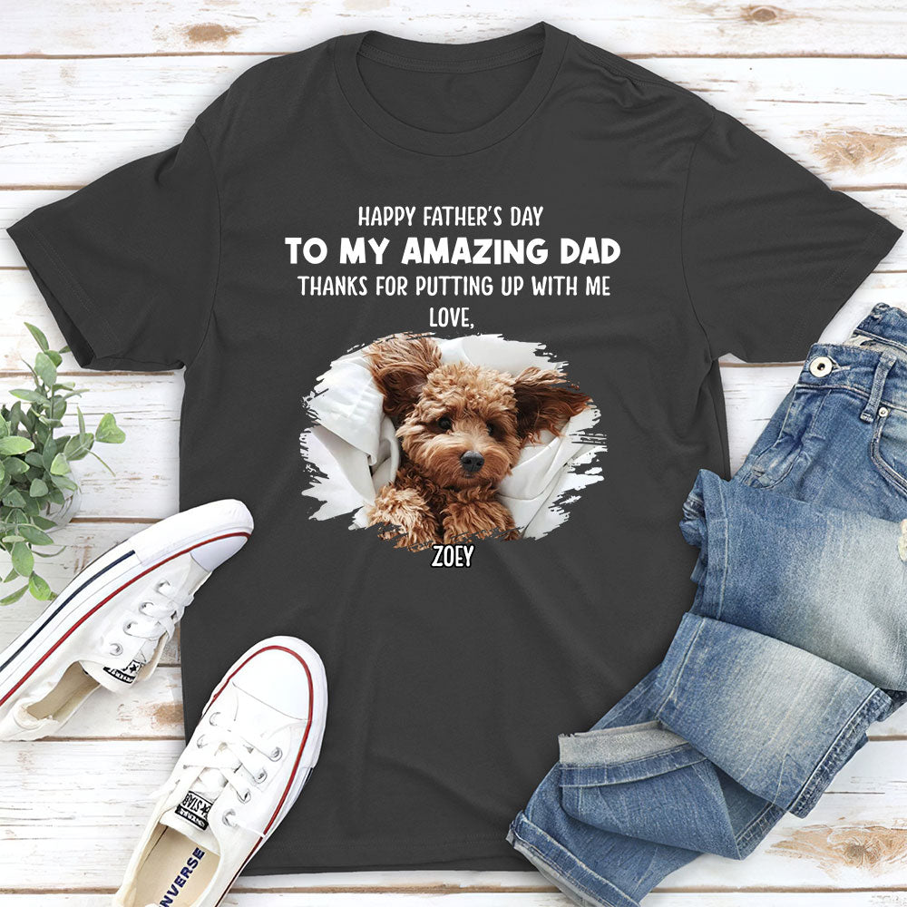 Personalized Dog Tribute Unisex T-shirt - Thanks for Dad 3