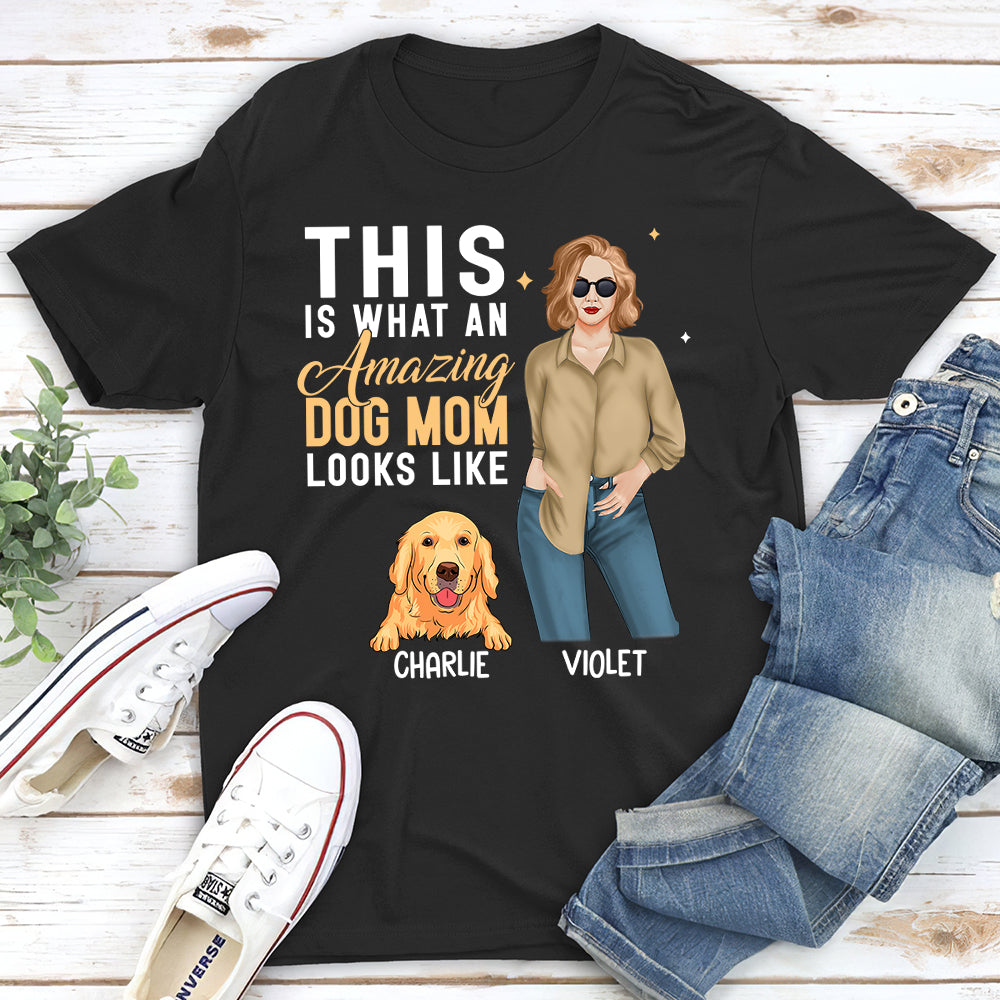 Personalized Unisex 'Amazing Dog Mom' T-shirt - Ideal Gift for Pet Lovers
