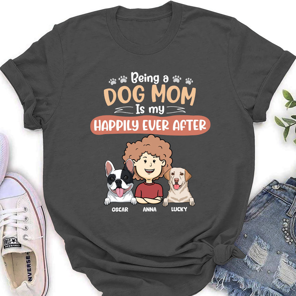 Personalized 'Happy To Be A Dog Mom' Women's T - shirt: Ideal Gift for Pet Lovers