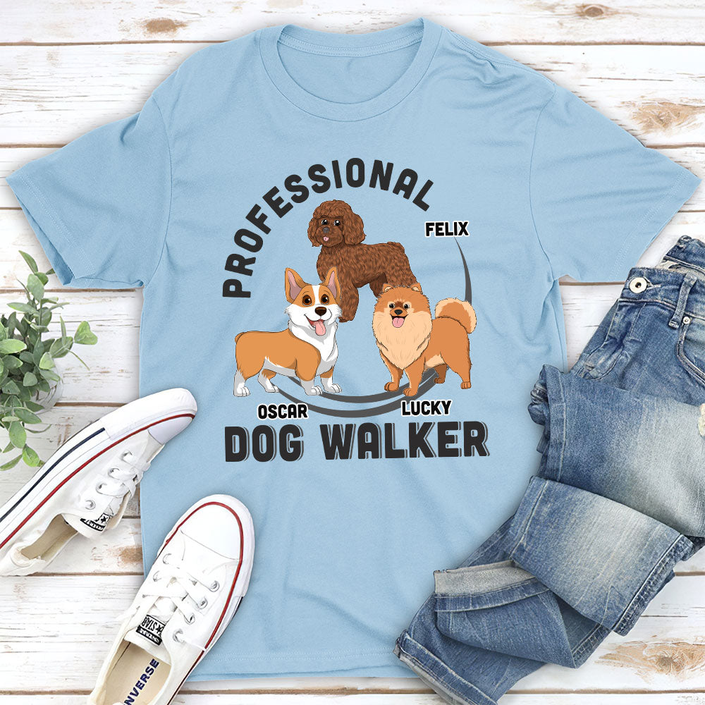 Personalized Custom Unisex 'The Dog Walker' T-shirt - Ideal Gift for Pet Lovers