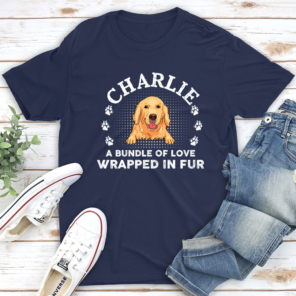 Fur - Wrapped Personalized Custom Unisex T - shirt: Ideal Gift for Pet Lovers