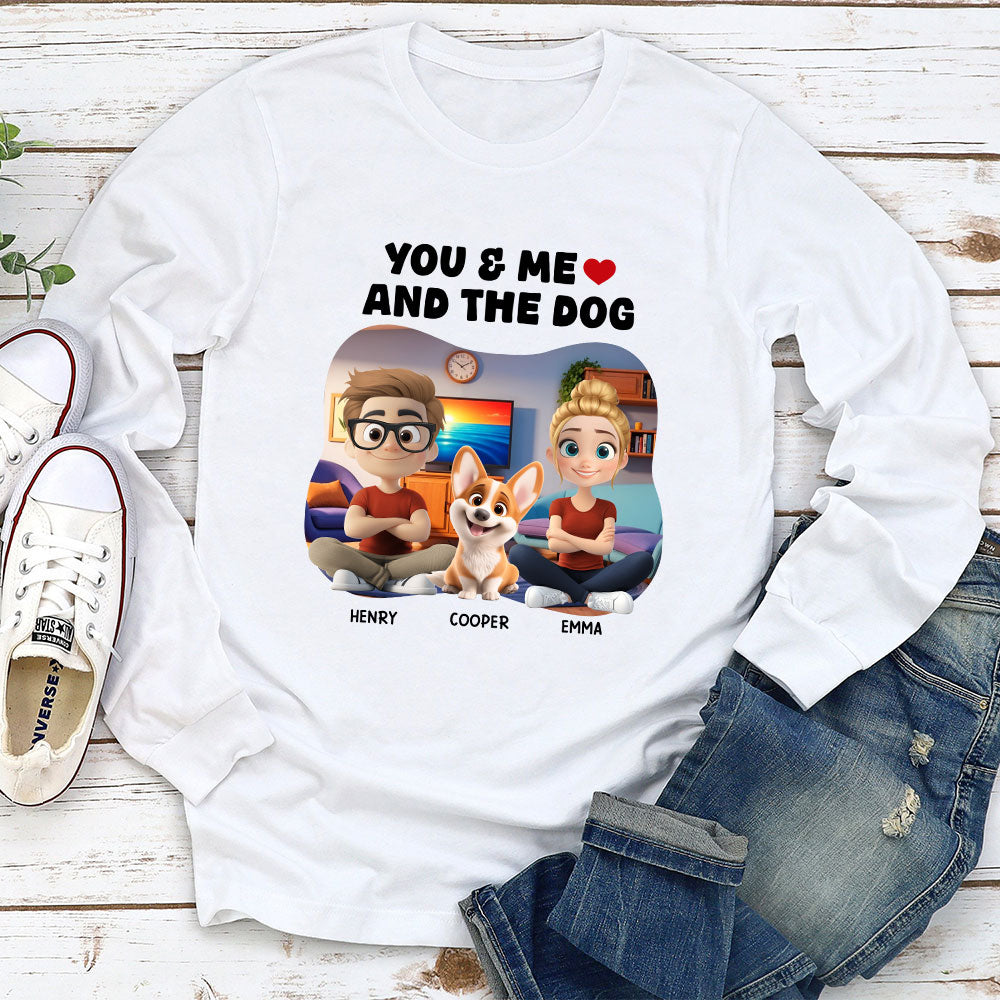 You, Me, and Dogs: Personalized Custom Long Sleeve T - Shirt for Pet Lovers